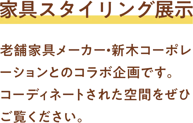 家具スタイリング展示